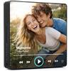 Fotonews Magnete Bluetooth Personalizzabile con Foto e Musica, Calamita Frigorifero Musicale, 10x10 cm, Ricarica Type-C, Retro Magnetico, Calamite Frigo per Regali di Coppia, Natale, San Valentino, Compleanno