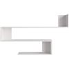Rebecca Mobili Mensola Libreria, Scaffale da Parete, Bianco, Truciolato, per Salotto Sala da Pranzo Studio, Stile Moderno - Misure HxLxP: 71,5 x 120 x 14,5 cm - Art. RE7077