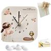 Doni Bomboniere Comunione 1 pz Orologio in Ecopelle con Stampa con Bimba in Preghiera con Simboli Sacri Calice ed Ostia Personalizzabile Artigianale Regalo Originali Complete (MOD. 21-22 x 22 cm)