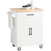 SoBuy Carrello cucina con ruote & piano in legno, 74x91x46cm, per cucina