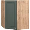 Vicco Mobile angolare da cucina Fame-Line, Verde-oro rustico, 57 cm, per la combinazione con altri moduli della serie Fame-Line