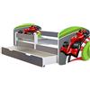 ACMA Letto per Bambino Cameretta per Bambino con Materasso Cassetto II Grigio (06 Formula 1, 180x80 + Cassetto)