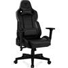 SENSE7 Poltrona da gioco Sentinel, ergonomico con cuscini lombari regolabili, inclinazione regolabile, sedia da gioco con oscillazione, sedia da ufficio in similpelle 150kg, sedia PC nera-grigia