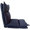 Rebecca Mobili Poltrona Futon Poltroncina da Pavimento Blu Denim Metallo Poliestere Salotto Veranda Salvaspazio Rilassante - Misure 70 x 56 x 70 cm (HxLxP) - Art. RE6195