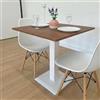 Generico TAVOLO BAR | BISTROT | RISTORANTE QUADRATO CON PIEDE CENTRALE 60/70/80 cm colori assortiti (CORTEN F287 EFFETTO RUGGINE - BIANCO, 80X80)