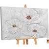 YS-Art Loft Dipinto Acrilico Tenerezza 120 x 80 cm Tela Dipinta a Mano Quadro Acrilico Arte Tela Pezzo Unico Beige LT014