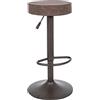Bizzotto Yellowshop - Sgabello girevole stile Bar modello Piper colore Marrone Vintage