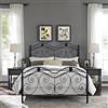 SISA srl, LETTO MATRIMONIALE 170x120x195cm con RETE MATRIMONIALE 160x190cm, Letto Ferro Battuto, Modello Laura, Colore Nero Anticato (Con Sfumature Oro), Rete in Doghe Matrimoniale, 13 Doghe in Legno