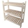 Stolarstwo Wochnik S.C. Scaffale in legno, impilabile, in legno di pino, larghezza 38 cm, lunghezza 80 cm, altezza 45 o 60 cm, 2 o 3 ripiani (60 x 80 x 38 cm, 3 ripiani)