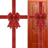 Geosar Nastri per Porte di Natale Decorazioni Natalizie per Cucina Nastri con Fiocchi Rossi per Credenze Fiocchi Natale per Ante Nastri per Porte di Armadietti Decorazioni (4.3 m x 2 m)