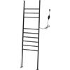 Vielrosse Scaldasalviette elettrico, a forma di scaletta con timer, 42,5 x 160 cm, 150 W, in acciaio inox, colore nero, IPX4