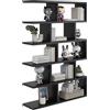 KUBUTKU Mensola da parete 100 x 70 x 18 cm Libreria Design Moderno Mensola sospesa per soggiorno, camera da letto, ufficio e cucina (Nero)