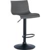 CLP Sgabello da Bar Branford I Moderno, Regolabile, con Schienale E Seduta Confortevole, Ideale per Cucina O Sala da Pranzo, Colore:Grigio, Materiale:Plastica