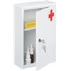 Generic Cassetta Per Pronto Soccorso Anta Apribile Con Serratura a Chiave Incassata a Muro Appensibile Doppia Chiave e Tasselli Inclusi Disponibile in due Colori Rosso e Verde 36x31x10 cm