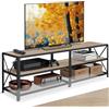 tectake 801055 Mobile basso Chicago, Stabile telaio in acciaio, 3 ripiani aperti (Industriale legno chiaro, rovere Sonoma, 161 cm)