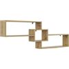 KUBUTKU Scaffale a parete decorativo con 3 ripiani, 158 x 53 x 18 cm, design scandinavo moderno, per soggiorno, cucina, ufficio, camera da letto, bagno, libreria (artigiano)