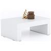 Mobili Fiver, Tavolino Evolution 90x60, Bianco Frassino, Nobilitato, Tavolino da Salotto Moderno per divano, Made in Italy