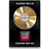 DISCOCLOCK DISCO D'ORO o DI PLATINO incorniciato e personalizzabile - Premio alla carriera - Idea regalo per cantanti, musicisti, artisti e fan (Verticale)