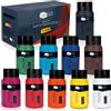Artina Set Colori acrilici per dipingere Crylic - 10 barattoli x 500ml - per attività artistiche - Colori ad Alta pigmentazione - Set Pittura - Colore Acrilico in Barattolo - tempere acriliche