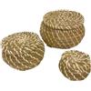 Ikea IKE-803.281.45 FRYKEN - Set di 3 cestini con coperchio in erba marina