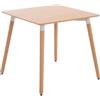 CLP Tavolo da Cucina Viborg I Tavolo da Pranzo dal Design Scandinavo per Il Soggiorno con Piano in MDF I Struttura in Legno di Faggio, Colore:Natura, Dimensione:80 cm