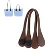 Generico Manici Borsa,Manici per Borse Uncinetto,Manici per Borse Lunghi Corti Sottili Manici in Pelle PU tracolle per O Bag Manici per Borse da Tenere a Mano per la Realizzazione (caffè, 51CM)