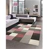 CARPETIA Tappeti da Design per Salotto con Design a Quadri in Crema Rosa Grigio Größe 120x170 cm