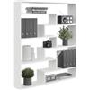 KUBUTKU Libreria grande da parete con 7 scomparti, 119 x 103 x 18 cm, REGAL-17