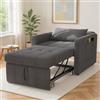 UTTQEW Poltrona convertibile 3 in 1 - Sedia per dormire con funzione letto - Divano letto pieghevole - Divano letto singolo con cuscino - Grigio - 190 x 108 x 86 cm (grigio, 190 x 108 x 86 cm)