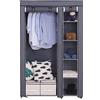 Alightup Armadio Camera Armadio da Riordinare Guardaroba Camera Appendiabiti in Tessuto Porta Vestiti Portatile per Camera da Letto da Adulto 5 Strati 6 Cubi, 110 x 45 x 175 cm, Grigio