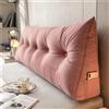 DMJLI-T Cuscino Schienale Letto E Divano Cuscino Cuneo per Letto Premium Imbottito Cuscino per Testiera Imbottita Cuscino per Lettino da Giorno Schienale Lettura Ad Angolo Triangolare-Pink,60×50×20cm