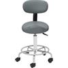 Sengfwin Sgabello da sella ergonomico con schienale, sedia a rotelle Saddle Sgabello Saddle Saddle Sgabello Sollevamento Sella Sgabello da ufficio Spa regolabile in altezza 45-59 cm (grigio)