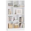 HEXCELEN Libreria, Scaffale Verticale, Libreria a 10 Cubi, Bianco