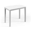 MOMMA HOME - Tavolo da Cucina Allungabile - Modello Londres - Bianco - Misure 95 x 55/95 x 76 cm - Materiale Vetro Temperato e Struttura in Metallo Design Minimal