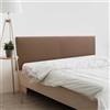 DHOME Testiera in similpelle o tessuto Acualine Liscio DUAL divisa in 2 pezzi Testiera imbottita di fascia alta Tappezzeria moderna (Similpelle Argilla, 180cm Dual (Letto 180/190))