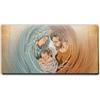 Giallobus - Quadro - 23 - Capezzale Moderno per la casa - Sacra Famiglia con Bambino - Tela Canvas Telaio Standard - 70x35 - Pronto da Appendere - Quadri Moderni per la casa