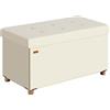 Casaria® Panca Contenitore in Velluto con Piedini Cassapanca 76 cm Carico Max 300kg Pouf Baule Portaoggetti Soggiorno Camera da Letto Corridoio