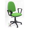 Stil Sedie Stilsedie - Sedia Ergonomica da Ufficio con Braccioli fissi, sedie e schienale Regolabile con contatto permanente e pistone a gas Design Ergonomico per Scrivania e Uso Domestico Mod Torino (VERDE)