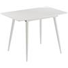 Vicco Tavolo da pranzo Beaver, Bianco, 80 x 70 cm Estensibile, per un utilizzo flessibile come tavolo da pranzo o da lavoro