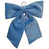 Generico Fiocco in Velluto Imbottito Nascita Decorazione Celeste per Neonato Fuori Porta 60cm Coccarda Gigante Baby Shower, Battesimo, Cicogna per Culla Lettino