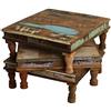 STUFF Loft STUFF - Tavolino in legno riciclato "Bajot", stile shabby vintage, disponibile in diverse misure