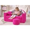 Pro Cosmo Divano letto pieghevole per bambini con funzione letto Perfetto per giocare e dormire - Con materasso, cuscino e pouf sfoderabili - 98x168x59 cm - H6 Rosa - Gattino