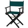 ZStyle Sedia da Regista Pieghevole in Legno, 90 cm di Altezza, 54 cm di Larghezza, 48 cm di Profondità, Nera (Fusto nero - tela verde)