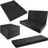 Sleezzz CloudComfort Materasso Matrimoniale Pieghevole Ospiti 140x195 cm 6 Pezzi Nero Letto Matrimoniale e Singolo Con Borsa Per Il Trasporto, Nucleo In Schiuma Extra Spessa Altezza 14 Cm Singolo
