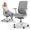 Ergotopia PureBack Sedia da ufficio ergonomica, sedia da ufficio ergonomica con braccioli 4D e meccanismo sincronizzato, sedia da ufficio ergonomica vincitore dei test, comoda sedia girevole