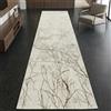 CARPETIA Tappeto moderno dal Design di Rami astratto | easy care | crema marrone, 80 x 300 cm