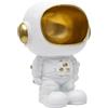 HOME DECO FACTORY Statua Astronauta Svuotatasche in Resina Elegante Bianco | Resina, statua astronauta, svuotatasche, contenitore piccoli oggetti, design elegante, decorativa, bianco e oro