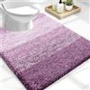OLANLY Tappeto da bagno di lusso a forma di U, 61 x 51 cm, in microfibra, extra morbido e assorbente, tappetino da bagno antiscivolo, in peluche, lavabile in lavatrice, tappetino da bagno sagomato per
