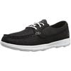 Skechers Performance Women's Go Walk Lite-Eclipse Boat Shoe,Black/White,7 M US