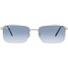 Ray-Ban Occhiali da sole unisex RB 3717 argento/azzurro sfumato 57/18/145, Argento/Azzurro Sfumato, 57/18/145